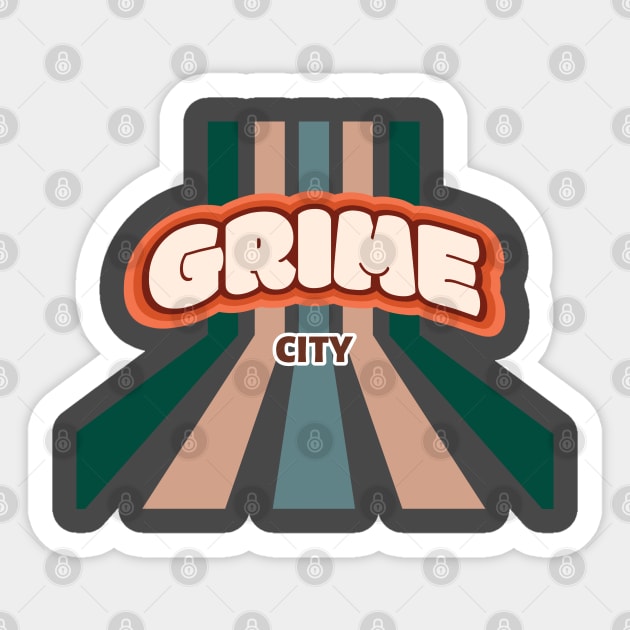 Grime City Grime Art Sticker by AutomaticSoul